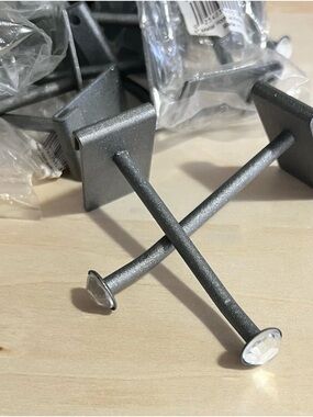 Tripar Slatwall Hooks Lot 56 (28 3” + 28 5”) Gray Metal Acrylic Tip Retail